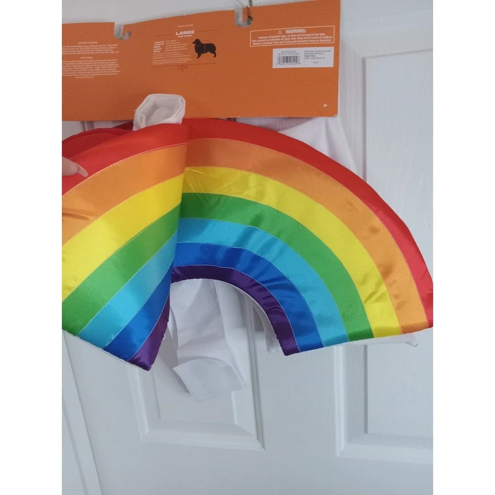 Hyde &‎ Eek LED Light Up Rainbow Pet Dog Halloween Costume Size L up to 80 lbs